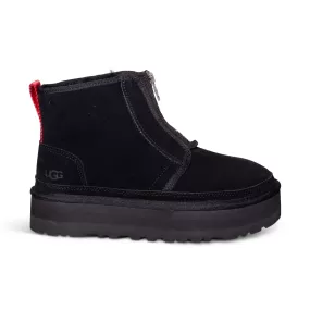 UGG Neumel Platform Zip Black Boots - Women's