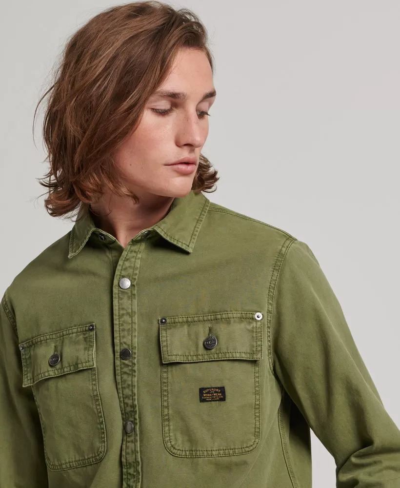 Vintage Canvas Overshirt | Olive Khaki