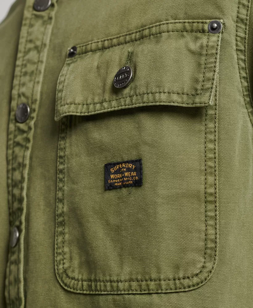 Vintage Canvas Overshirt | Olive Khaki