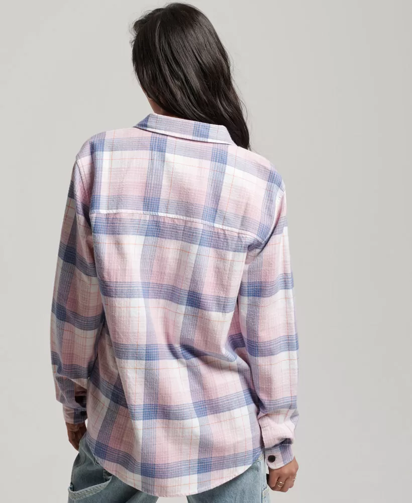 Vintage Check Overshirt | Pink Twill Check