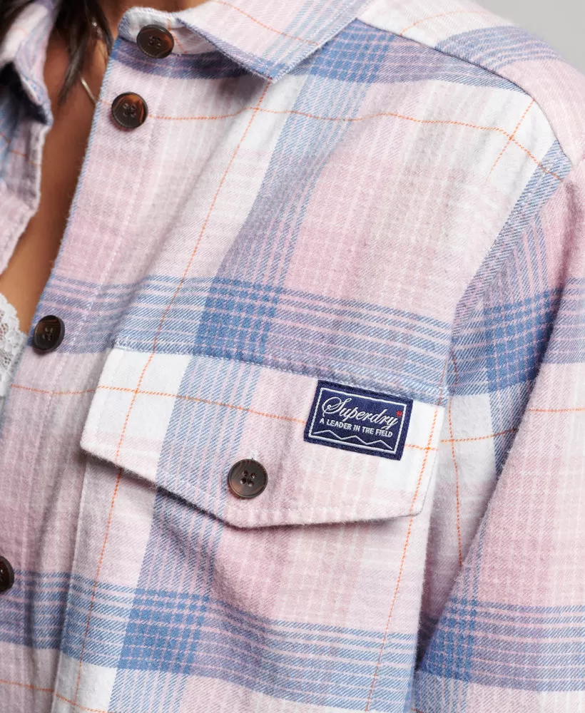 Vintage Check Overshirt | Pink Twill Check