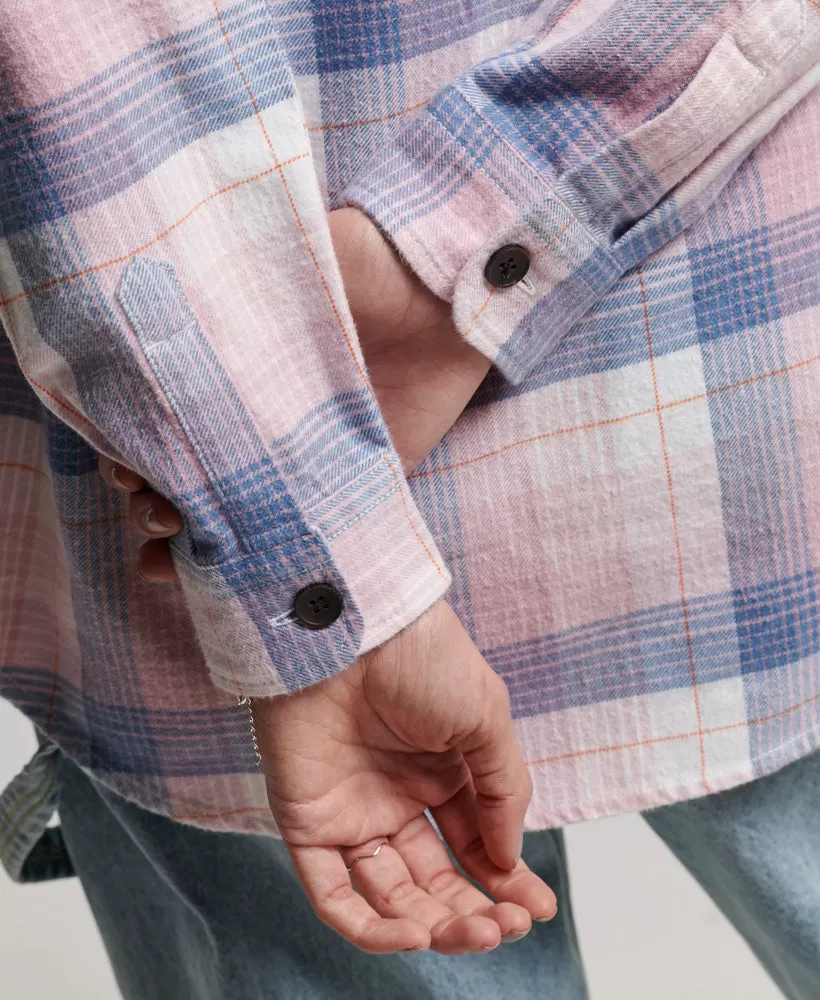 Vintage Check Overshirt | Pink Twill Check