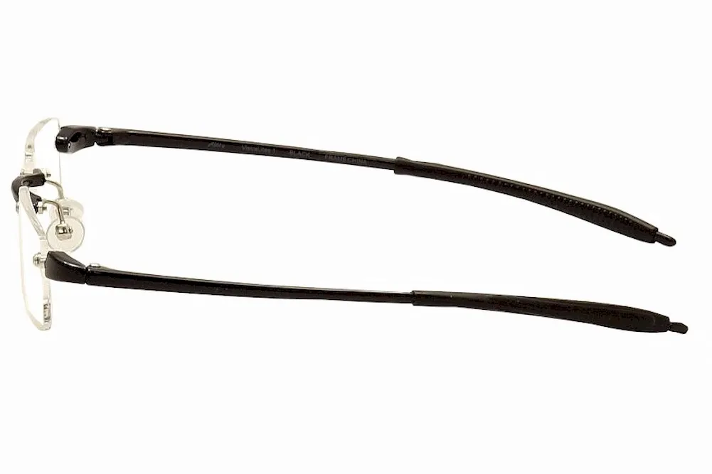 VisuaLites Vis1 Reading Glasses Men's Black Rimless +1.25