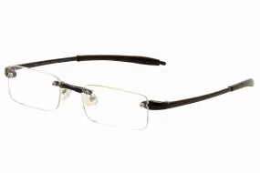 VisuaLites Vis1 Reading Glasses Men's Crystal Rimless +1.75