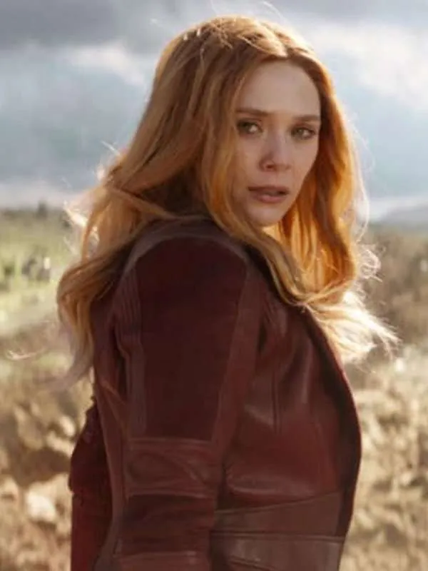 WandaVision Elizabeth Olsen Leather Coat - New American Jackets