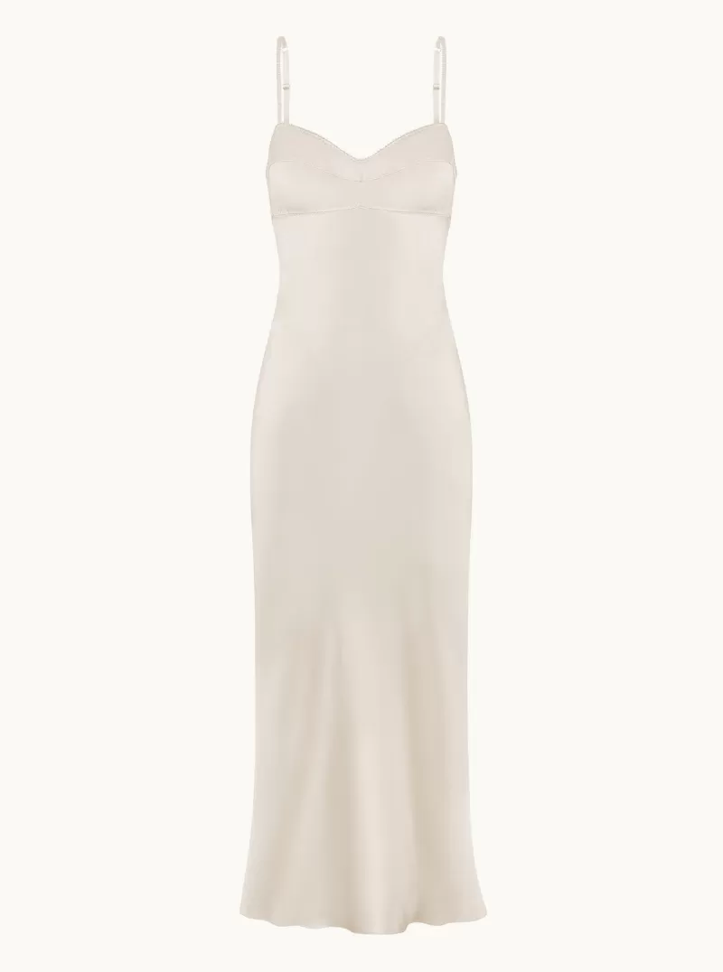 Waterlily Midi Dress in Ivory