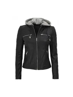 Women’s Hooded Leather Jackets