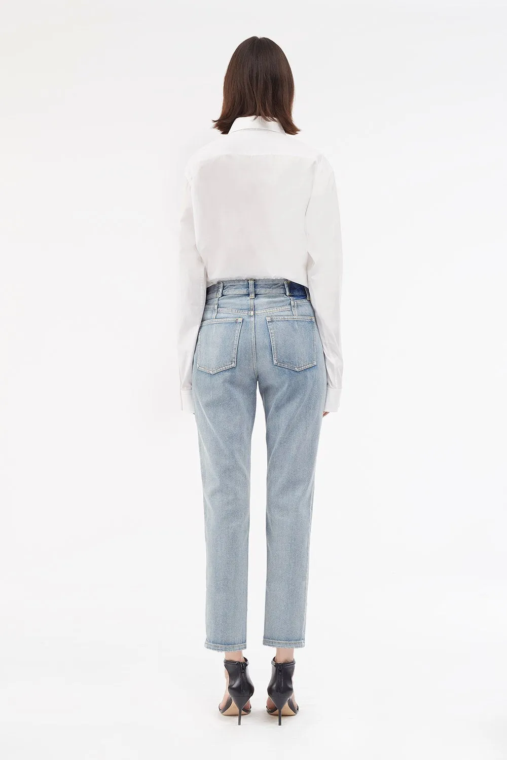 Zippered Denim Pant