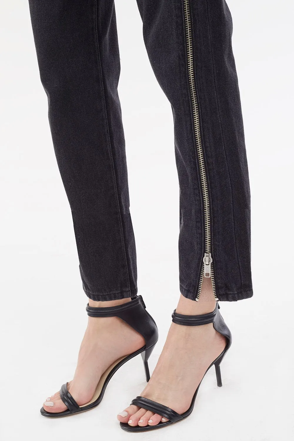 Zippered Denim Pant